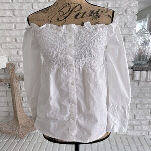 Walter Baker Off Shoulder White Blouse Sz M
